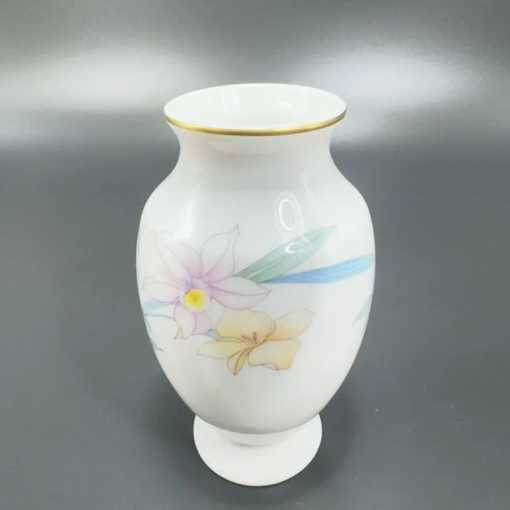 Christopher Stuart Bone China Porcelain‎ Small Bud Vase Floral Pattern Vase VTG
